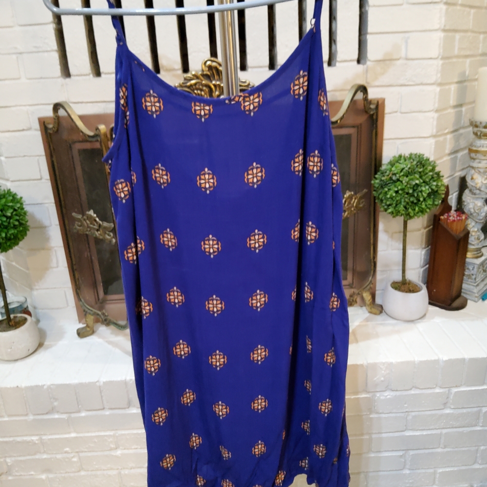 Mossimo Supply Co. Blue Dress with Yellow Details